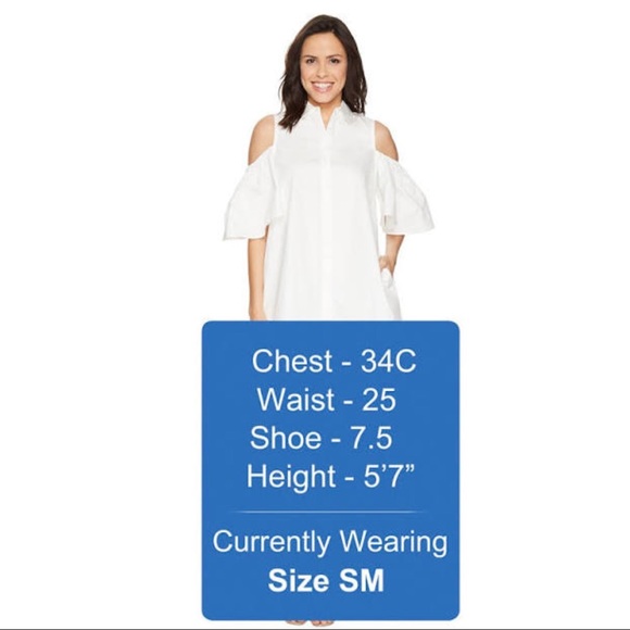 NWT Catherine Malandrino White Cold Shoulder Dress - Picture 4 of 8